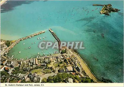 Cartes postales moderne St Aubin's Harbour and Fort Jersey CI