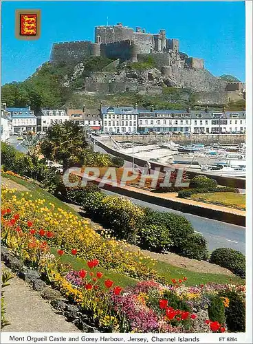 Cartes postales moderne Mont Orgueil Castle and Gorey Harbour Jersey Channel Islands
