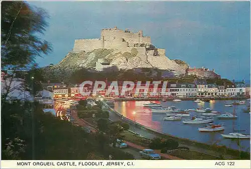 Cartes postales moderne Mont Orgueil Castle Floodlit jersey CI