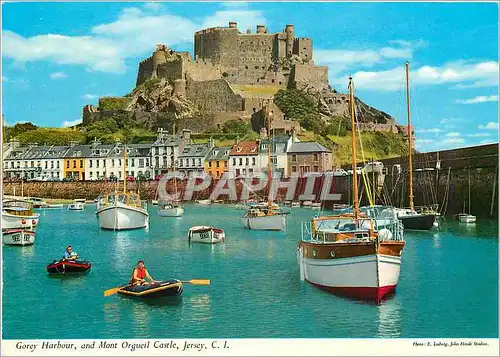 Cartes postales moderne Gorey Harbour and Mont Orgueil Castle Jersey CI