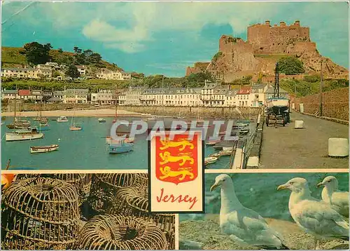 Moderne Karte Mont Orgueil Castle Gorey CI