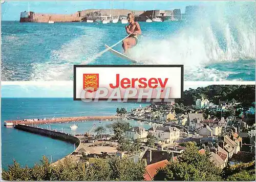 Cartes postales moderne St Aubin's Jersey CI Ski nautique