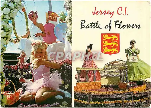 Moderne Karte Battle of Flowers Jersey CI