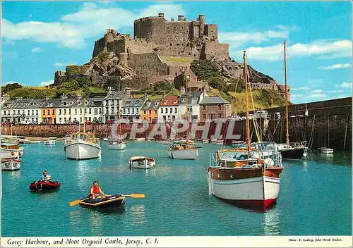 Cartes postales moderne Gorey Harbour and Mont Orgueil Castle Jersey CI