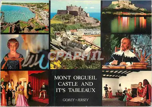 Moderne Karte Gorey Jersey Mont Orgueil Castle and It's Tableaux