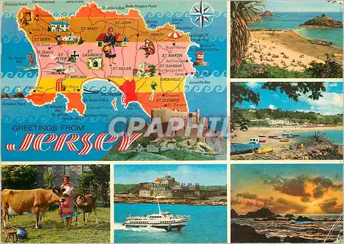 Cartes postales moderne Greetings From Jersey 14 Miles from France