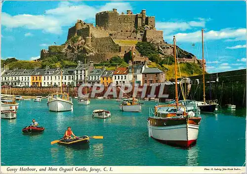 Cartes postales moderne Gorey Harbour and Mont Orgueil Castle Jersey CI