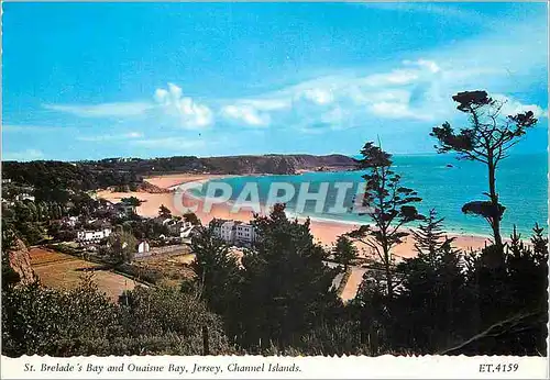 Moderne Karte St Brelade's Bay and Ouaisne Bay Jersey Channel Islands