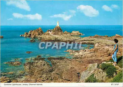 Cartes postales moderne Corbiere Lighthouse Jersey Channel Islands