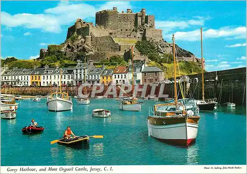 Cartes postales moderne Gorey Harbour and Mont Orgueil Castle Jersey CI