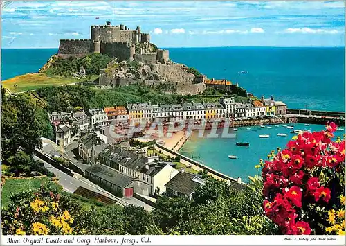 Cartes postales moderne Mont Orgueil Castle and Govey Harbour Jersey CI
