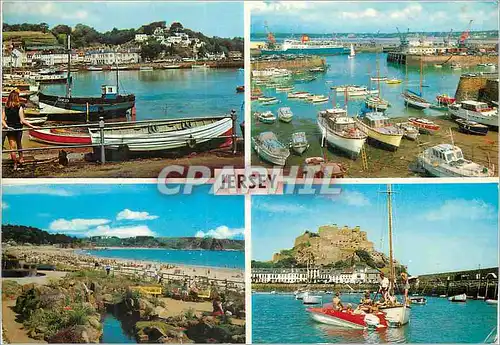 Cartes postales moderne St Aubin's Harbour St Helier St Brelades Bay Mont Orgueil Castle