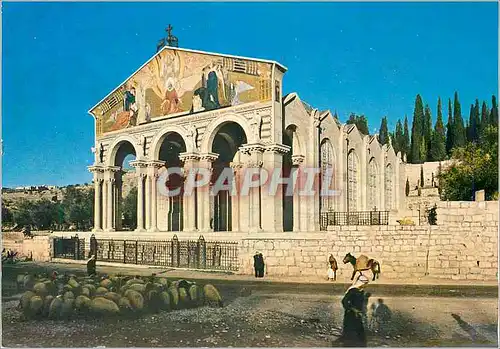 Moderne Karte Gethsemane Basilica of Agony