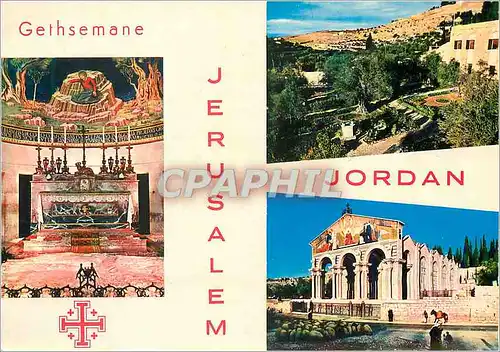 Moderne Karte Gethsemane Jerusalem Jordan