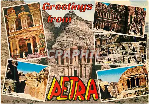 Moderne Karte Greetings from Petra
