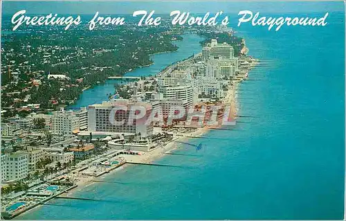 Moderne Karte Miami Beach Florida a Dream come true Greetings from the World's Playground