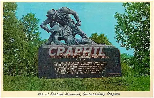 Cartes postales moderne Richard Kirkland Monument Fredericksburg Virginia