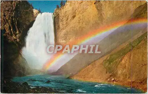 Moderne Karte Rainbow in Spray Yellowstone National park Wyoming