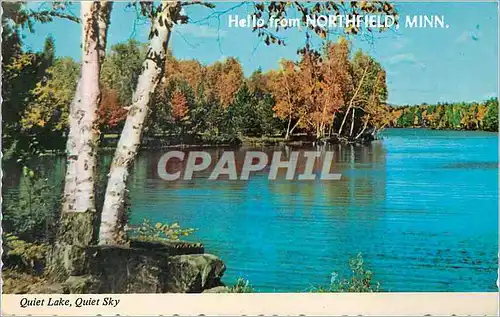 Cartes postales moderne Hello from Northfield Minn Quiet Lake Quiet Sky