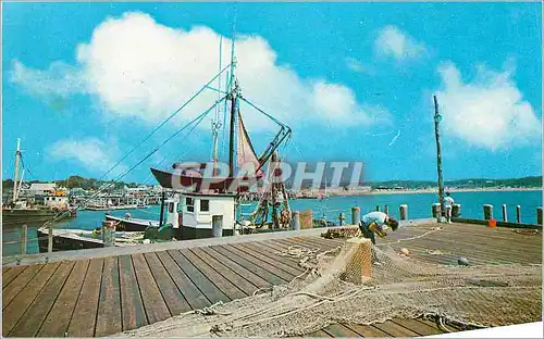 Moderne Karte Wellfleet Harbor Cape Cod Mass Bateau de peche