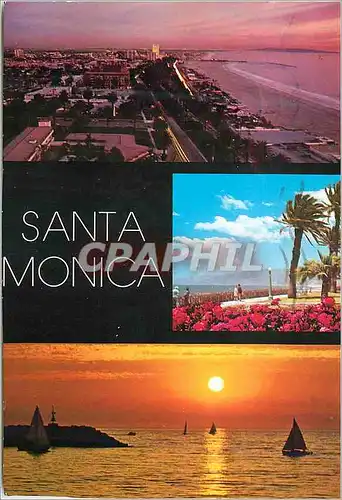 Moderne Karte Santa Monica and the Blue Pacific Ocean California