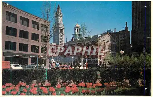 Moderne Karte Part of The Newly Renovated quincy Market area Showing The Famous Faneuil Hall and Custom House