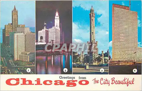 Moderne Karte Chicago the City Beautiful