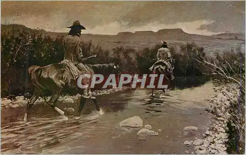 Moderne Karte Hiding the Trail By Frederic Remington One of the Paintings of the Old West