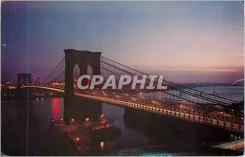 Moderne Karte Brooklyn Bridge New York Skyline