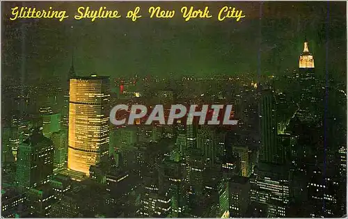 Moderne Karte Glittering Panorama of the New York City Skyline