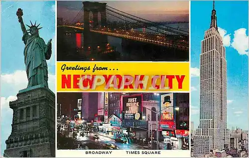 Cartes postales moderne Greetings from New York City Broadway times square