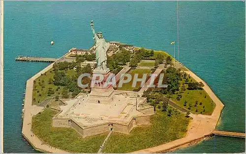 Moderne Karte State of Liberty Island in New York Harbor