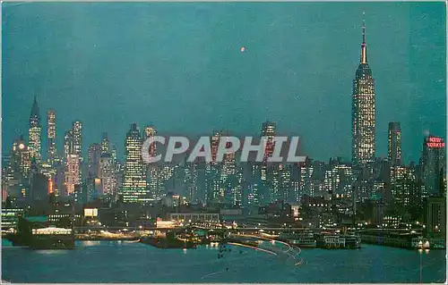 Cartes postales moderne Midtown Manhattan Skyline at Night New York NY