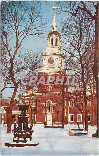 Moderne Karte Independence Hall Philadelphia PA in this Building The United States was created on July 4 1776