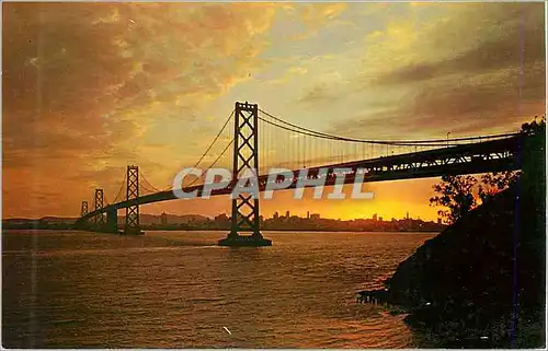 Cartes postales moderne San Francisco Oakland Bay Bridge was built at a Cost of over 97 Million Dollars