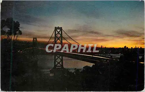Cartes postales moderne San Francisco Oakland Bay Bridge By Night