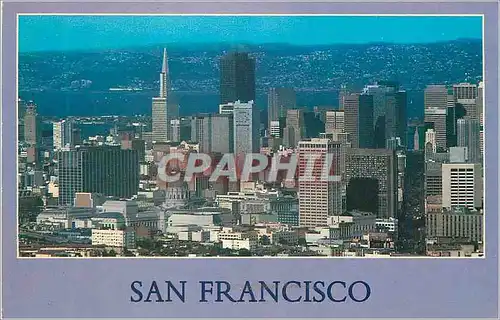 Moderne Karte San Francisco California View of San Francisco and the East Bay