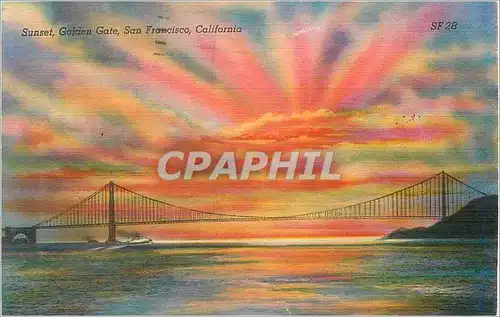 Cartes postales moderne Sunset Golden Gate San Francisco California