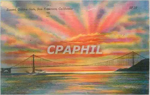 Moderne Karte Sunset Golden Gate San Francisco California