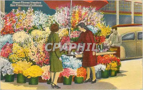Cartes postales moderne Street Flower Vendors San Francisco California
