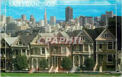 Cartes postales moderne San Francisco California beautiful new Houses at Alamo Square and the New Modern Buildings