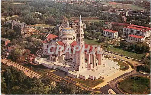 Moderne Karte Aerial View of the National Shrine of the Immaculate Conception washington DC