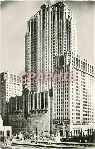 Moderne Karte Civic Opera House Chicago ILL