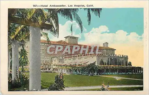 Moderne Karte Hotel Ambassador Los Angeles Calif