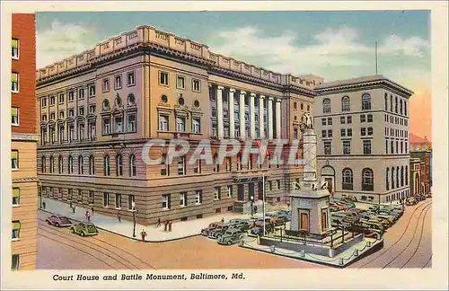 Cartes postales moderne Court House and Battle Monument Baltimore Md Terminal Building Friendship International Airport