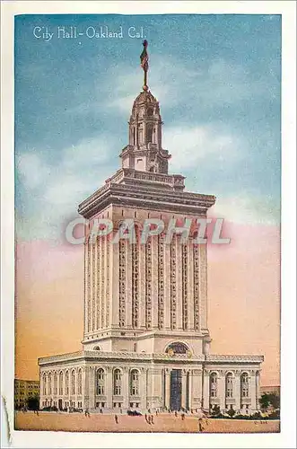 Moderne Karte City Hall Oakland Cal Bird Eye View 12th and Broadway Showing Oakland Bank