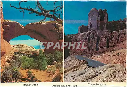 Moderne Karte Broken Arch Arches National Park Three Penguins White Water Rating