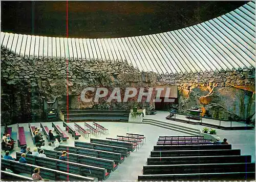 Moderne Karte Helsinki Helsingfors Suomi Finland Temppeliaukio Church