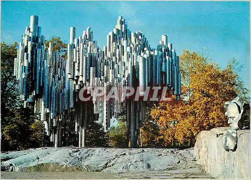 Moderne Karte Helsinki Helsingfors Suomi Finland Monument to Jean Sibelius