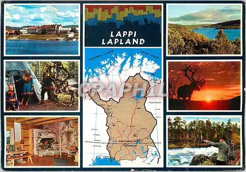 Moderne Karte Lappi Lapland Suomi Finland
